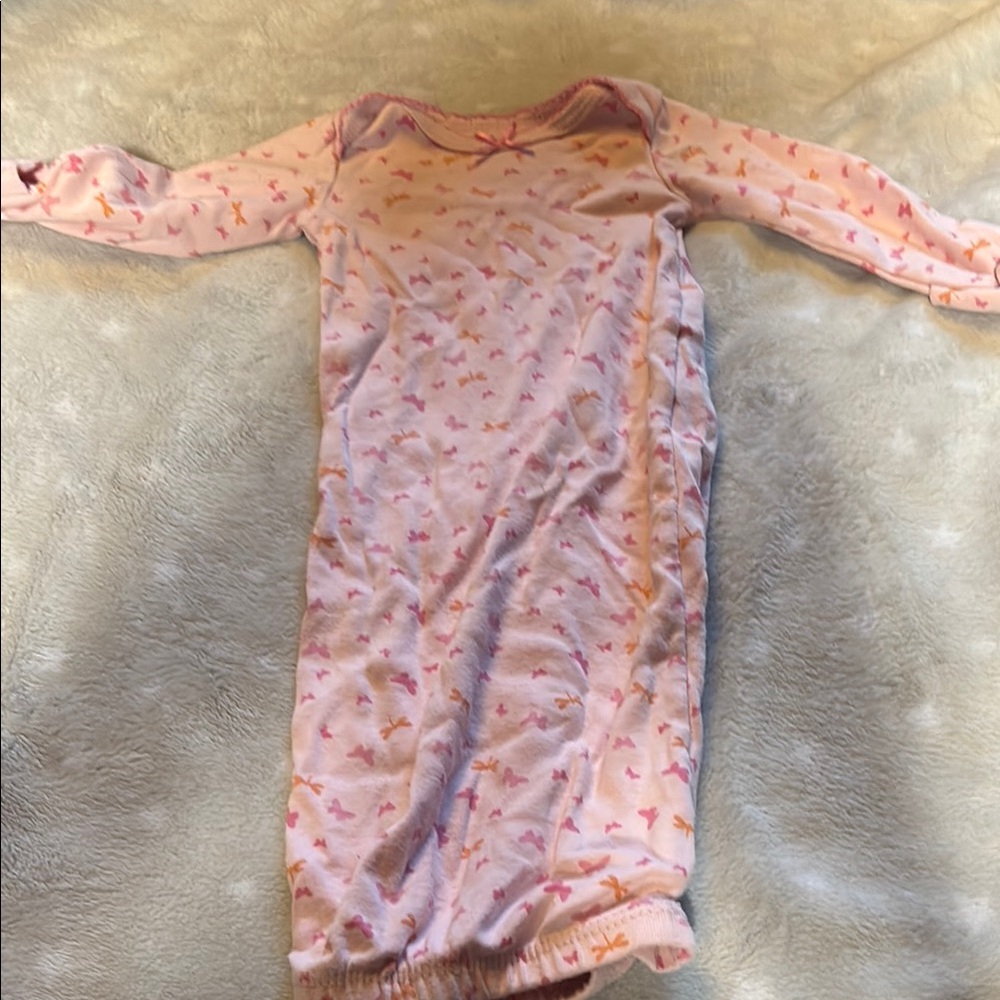Pink Baby Sleep Gown with Star Pattern
